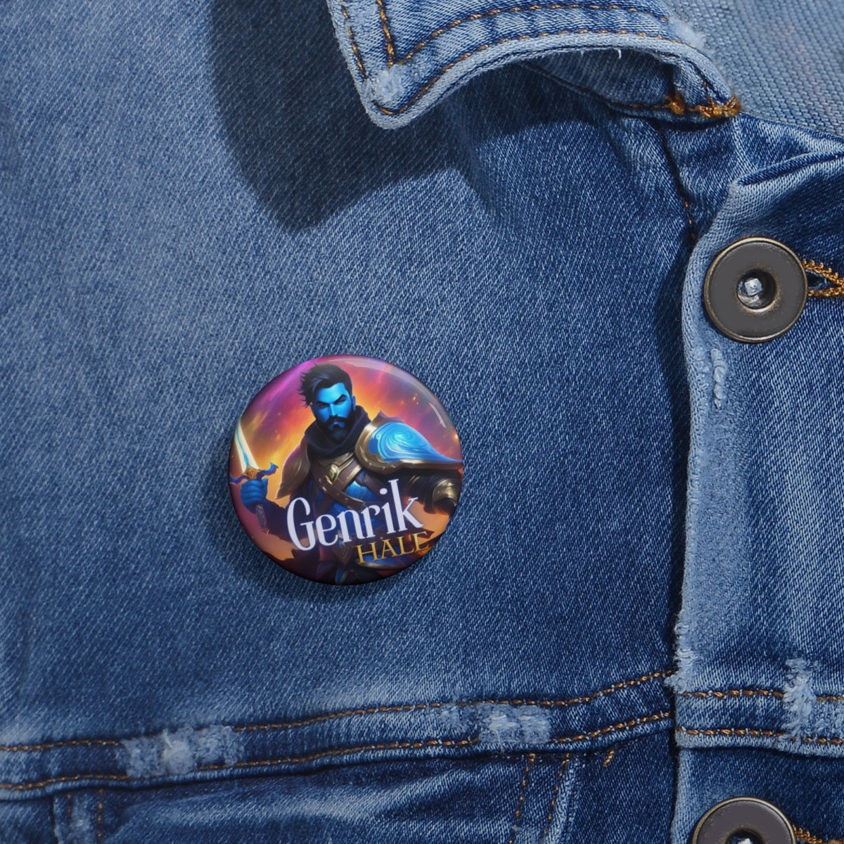Genrik Pin Button – The Swordbearer of Bimmorus-HALE