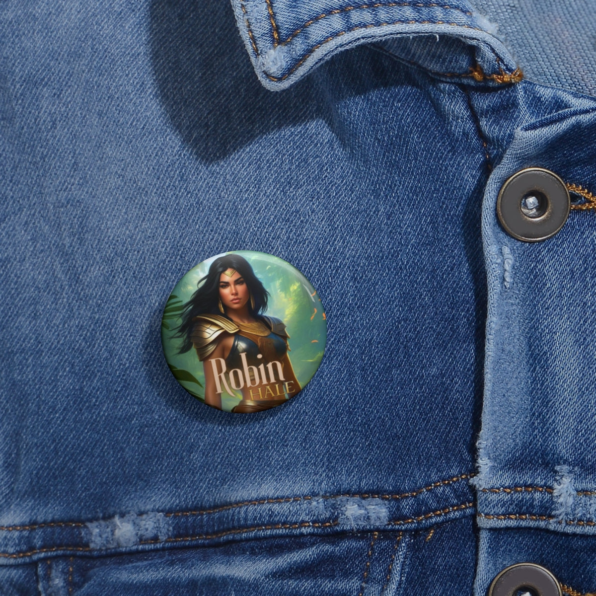 Robin Pin Button – The Wolf of the Arketcha Tribe-HALE