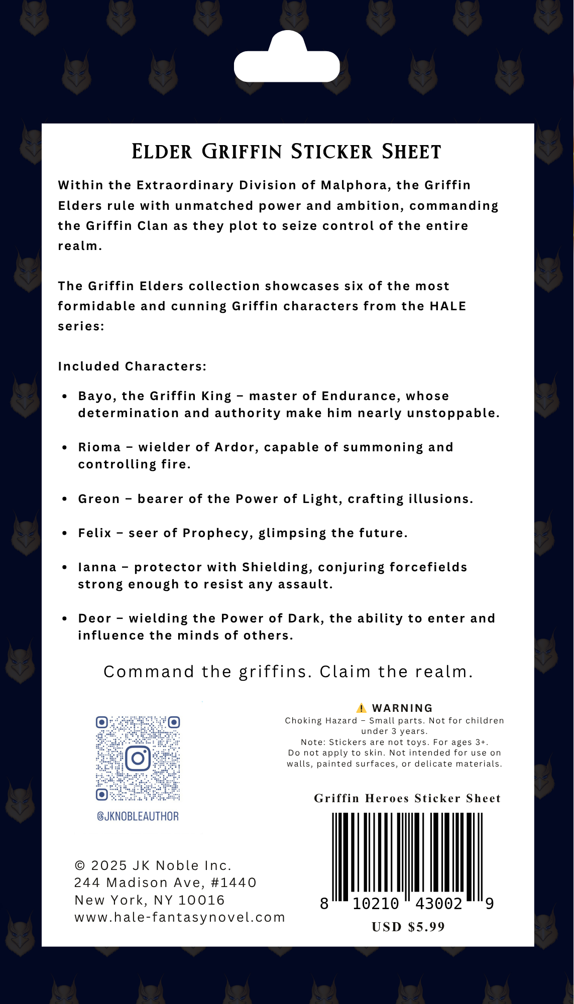 Elder Griffin Sticker Sheet