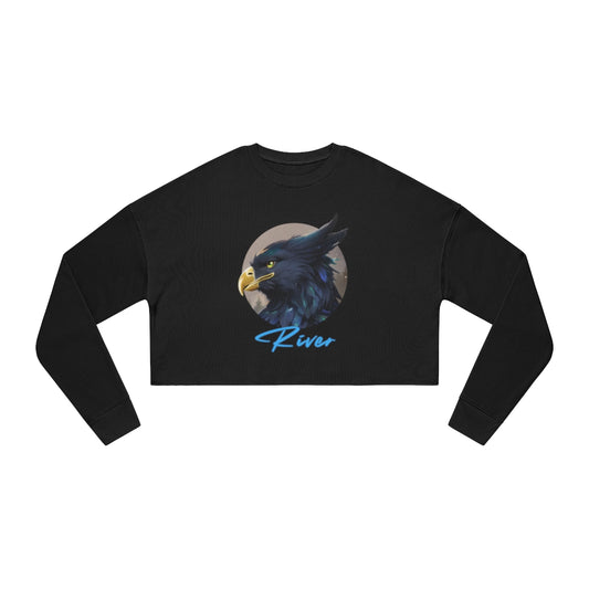River - Graphic Cropped Sweatshirt-HALE