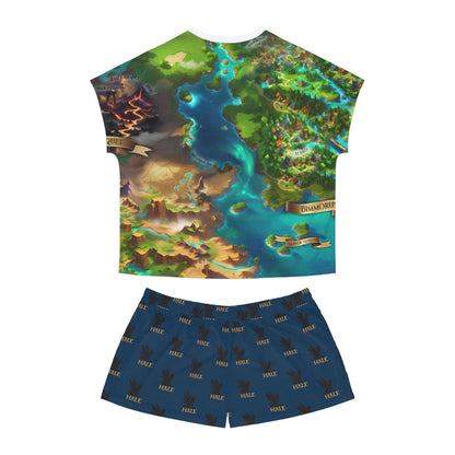 Extraordinary Division Map - women's short pajama set
