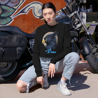 River - Graphic Cropped Sweatshirt-HALE