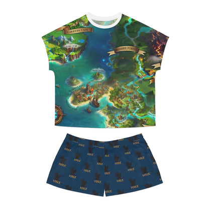 Extraordinary Division Map - women's short pajama set