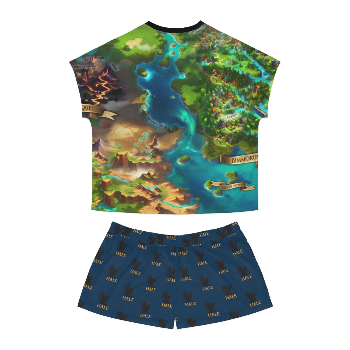 Extraordinary Division Map - women's short pajama set