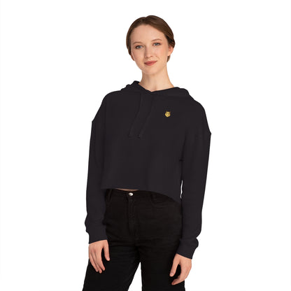 Juniors' Cropped Hooded Graphic Griffin Sweatshirt-HALE