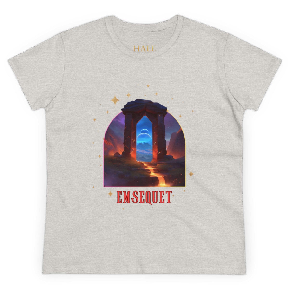 Emsequet - Graphic Cotton Tee-HALE