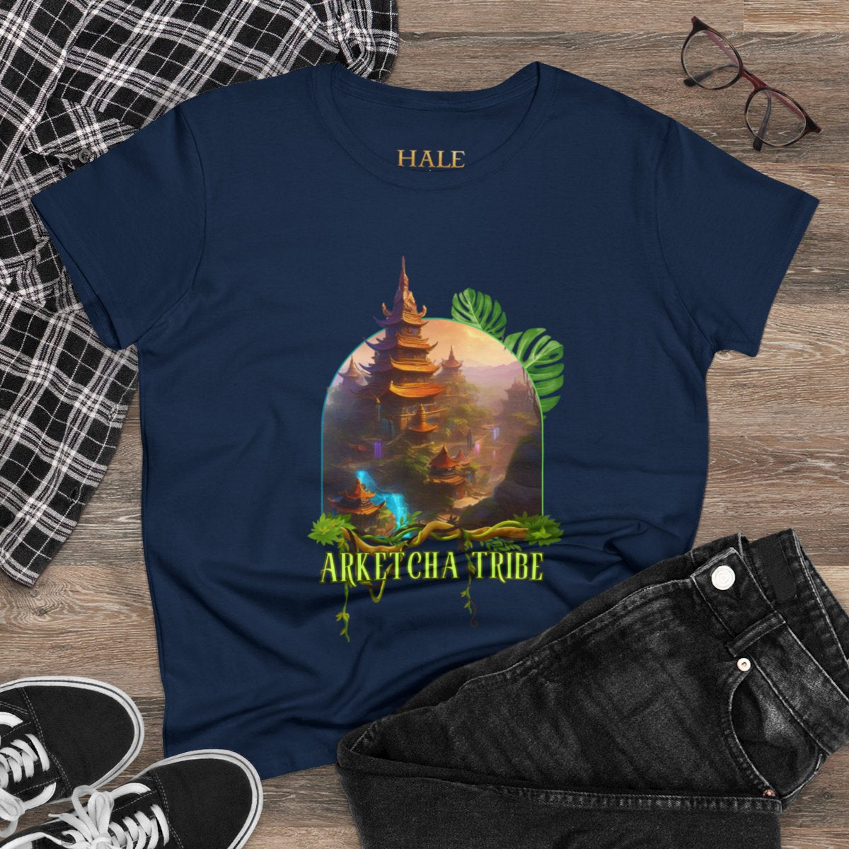 Arketcha Tribe - Graphic Cotton Tee-HALE