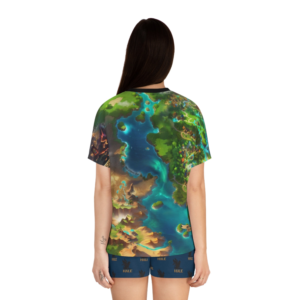 Extraordinary Division Map - women's short pajama set