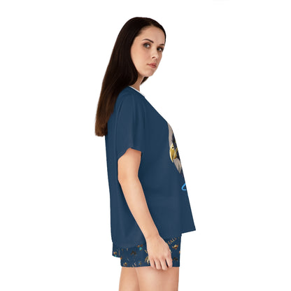 River Juniors'  Short Sleeve with Shorts Pajama Set-HALE