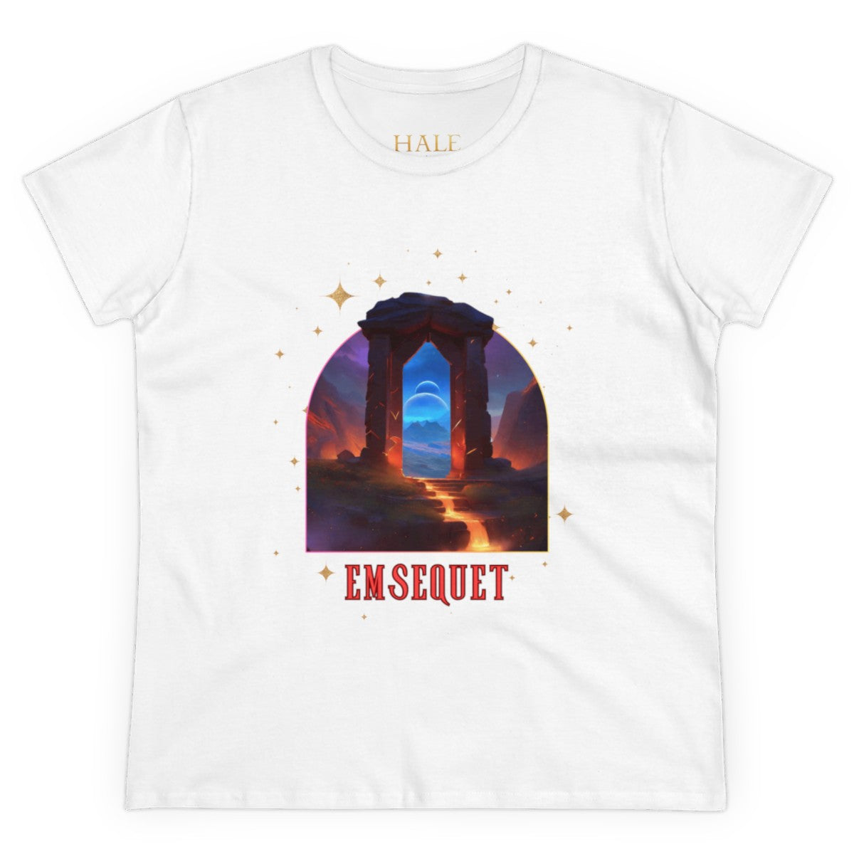 Emsequet - Graphic Cotton Tee-HALE