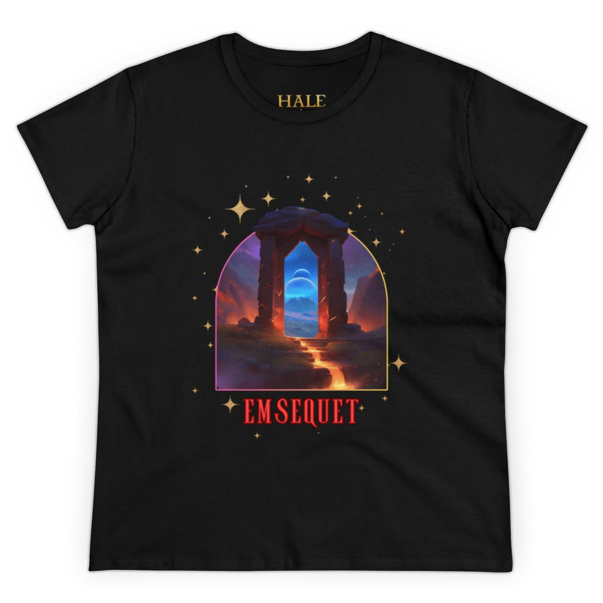 Emsequet - Graphic Cotton Tee-HALE