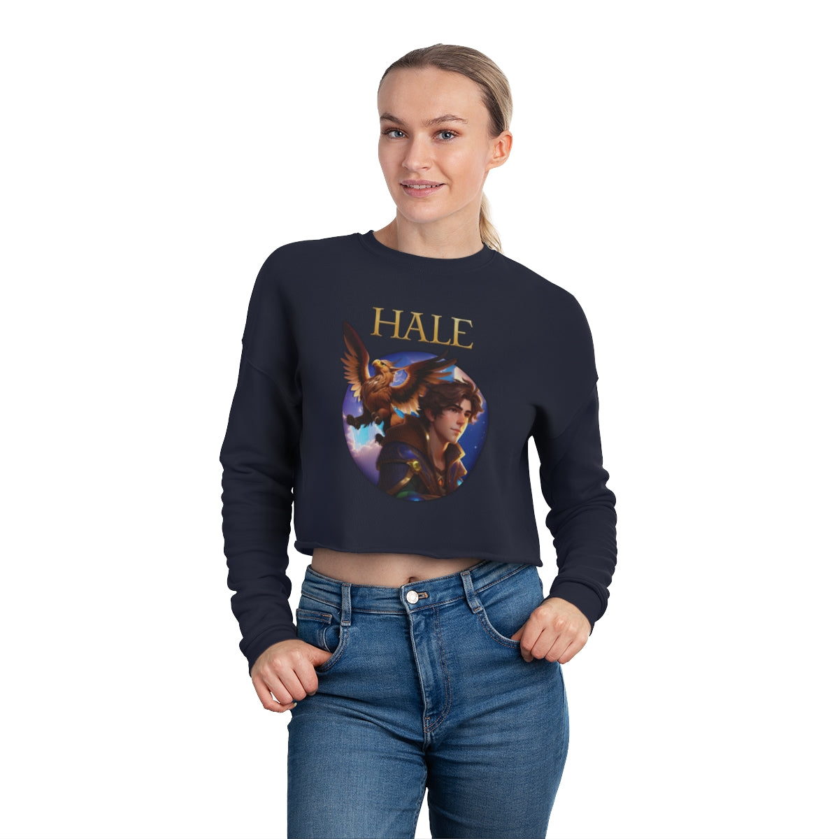 Hale - Graphic Juniors Cropped Sweatshirt-HALE