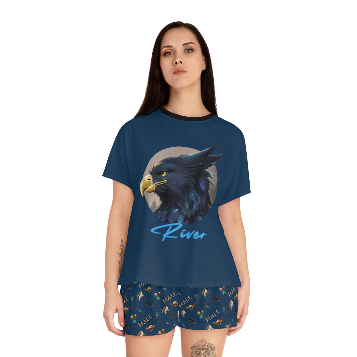 River Juniors'  Short Sleeve with Shorts Pajama Set-HALE