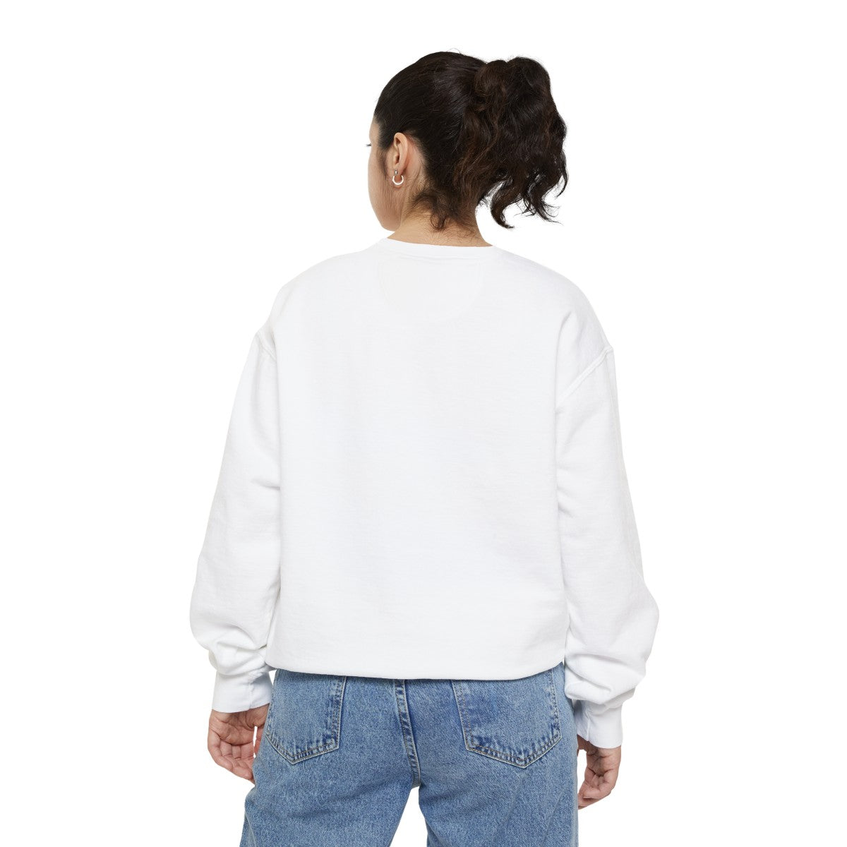 River Graphic Juniors' Garment-Dyed Sweatshirt-HALE