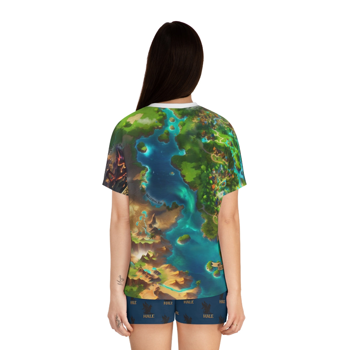 Extraordinary Division Map - women's short pajama set