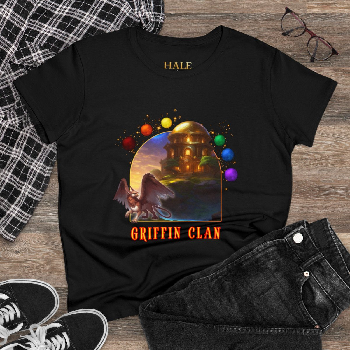 Griffin Clan - Graphic Cotton Tee-HALE