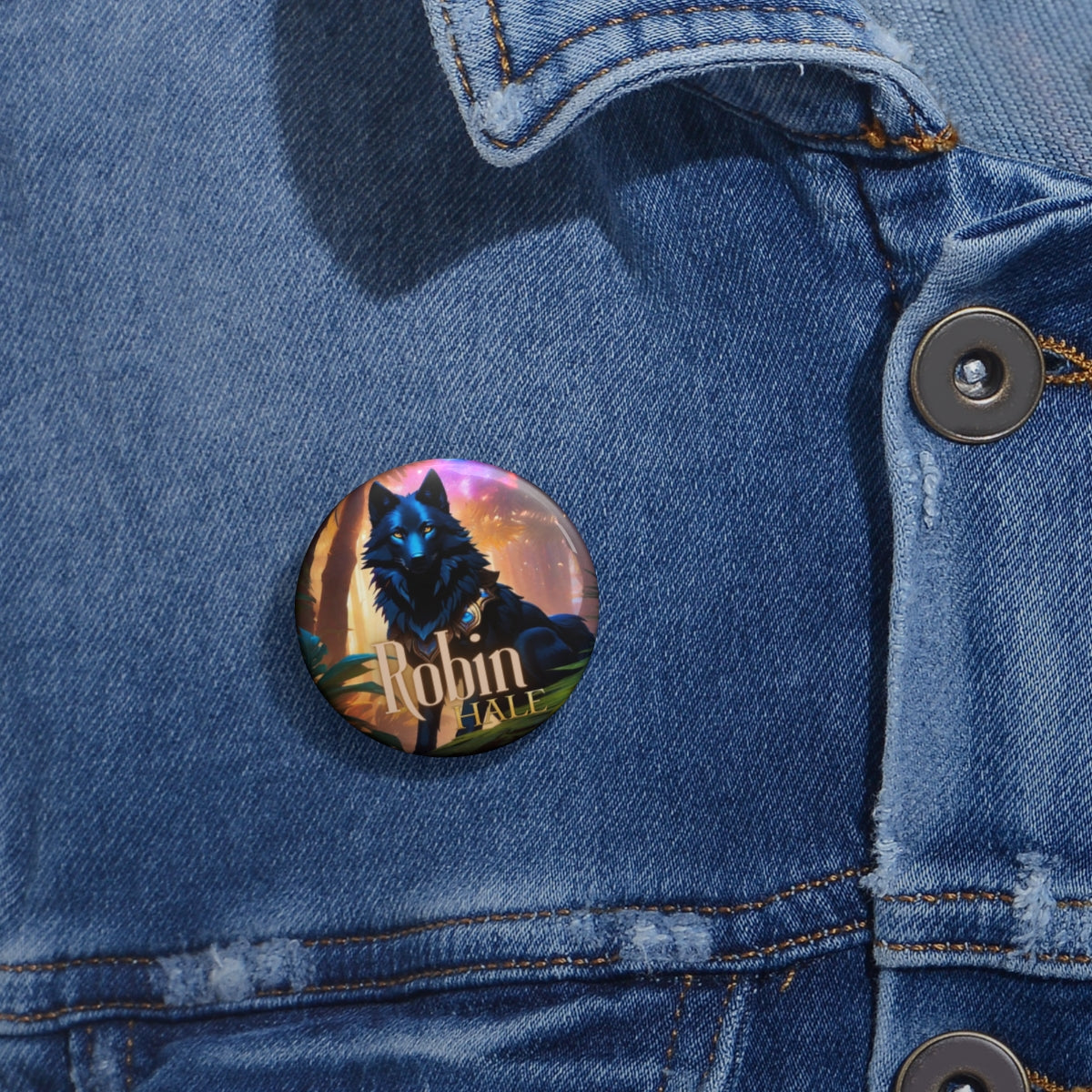 Robin Pin Button – The Wolf of the Arketcha Tribe-HALE
