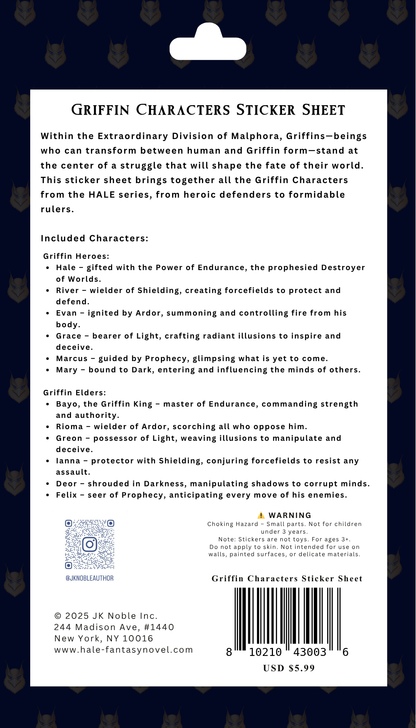 Griffin Characters Sticker Sheet