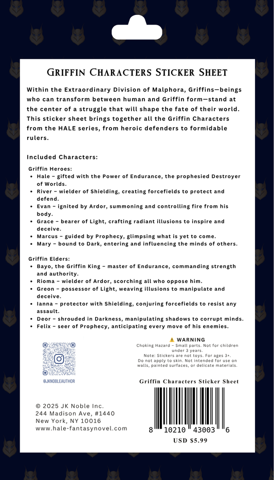 Griffin Characters Sticker Sheet