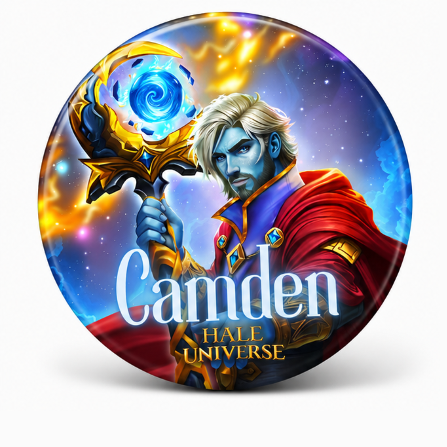 Camden, The Staff of Time - Pin Button
