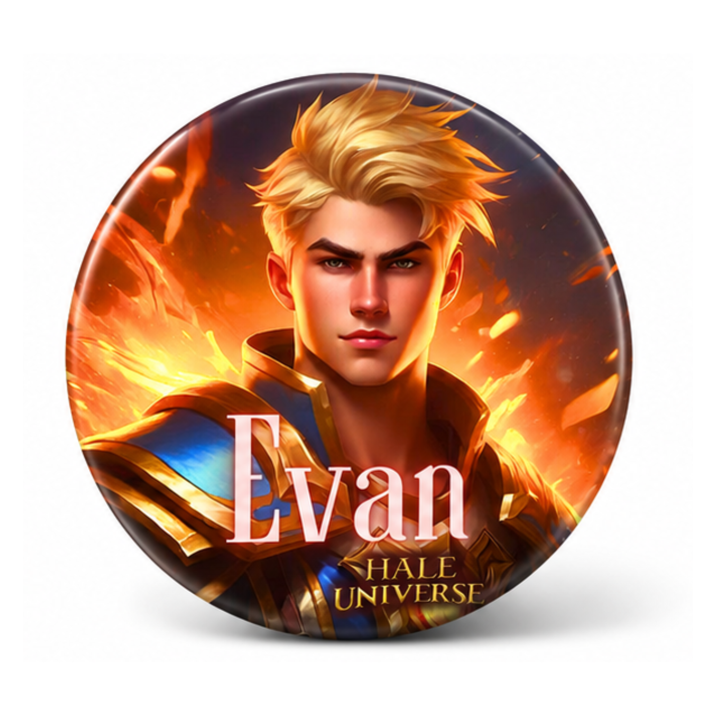 Evan, Human Form - Pin Button