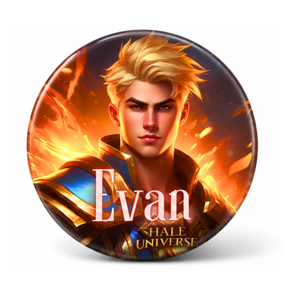 Evan, Human Form - Pin Button