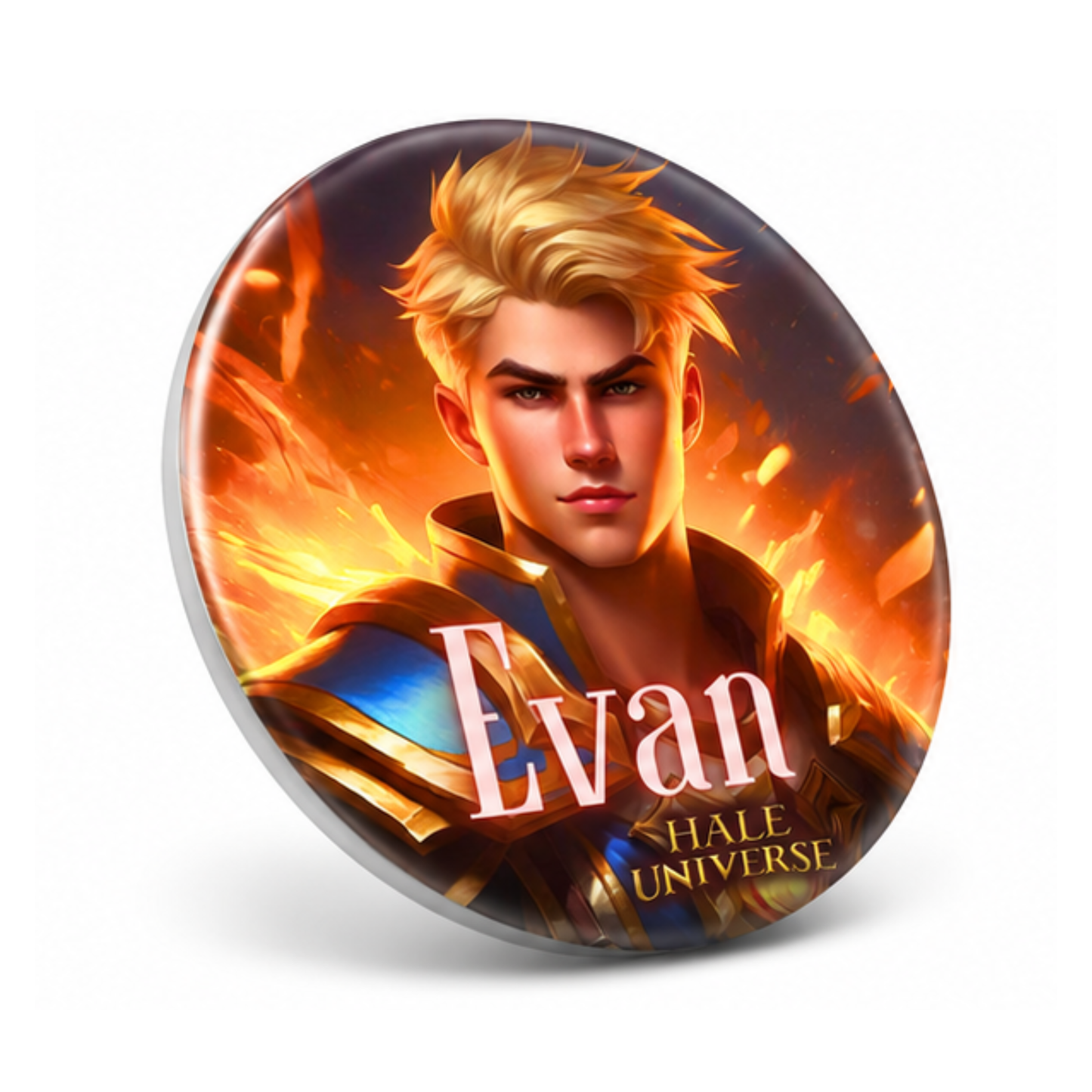 Evan, Human Form - Pin Button
