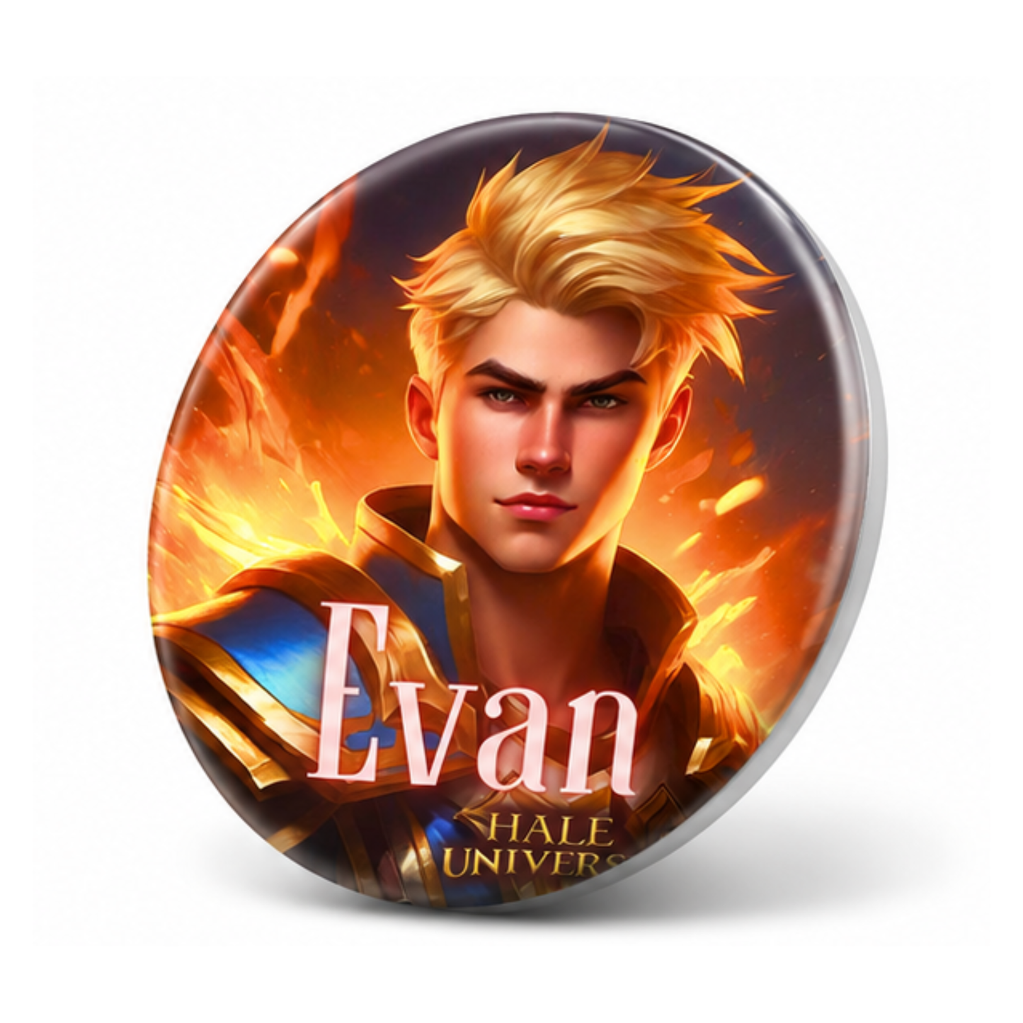 Evan, Human Form - Pin Button