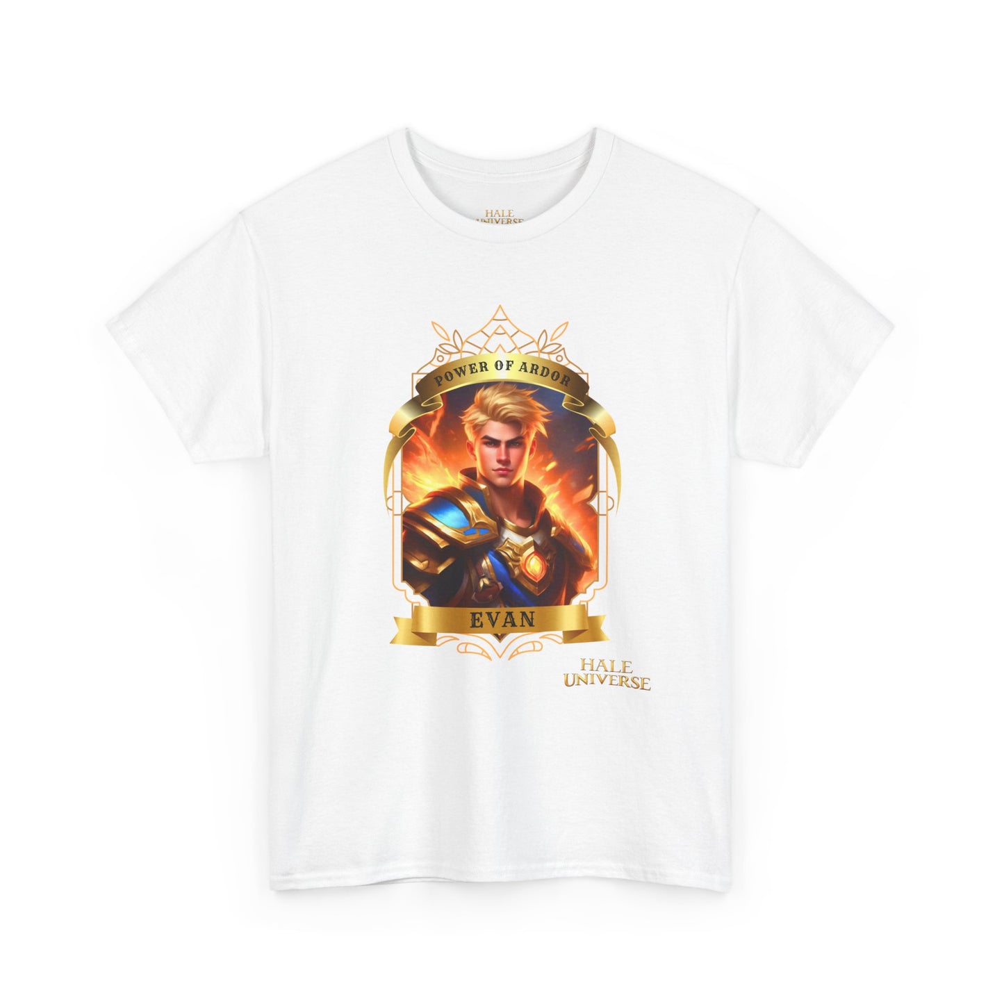 Evan, Power of Ardor - Short Sleeve Graphic T-Shirt- White- Unisex