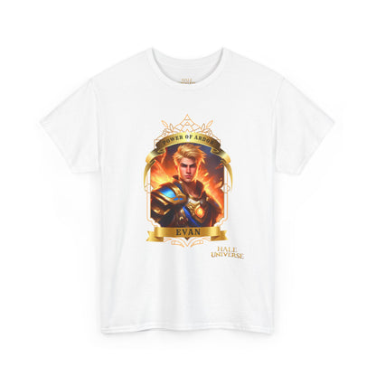 Evan, Power of Ardor - Short Sleeve Graphic T-Shirt- White- Unisex