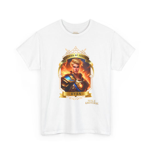 Evan, Power of Ardor - Short Sleeve Graphic T-Shirt- White- Unisex