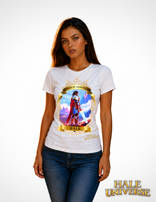 Hale Epic, Power of Endurance - Graphic Cotton T-Shirt- White- Unisex