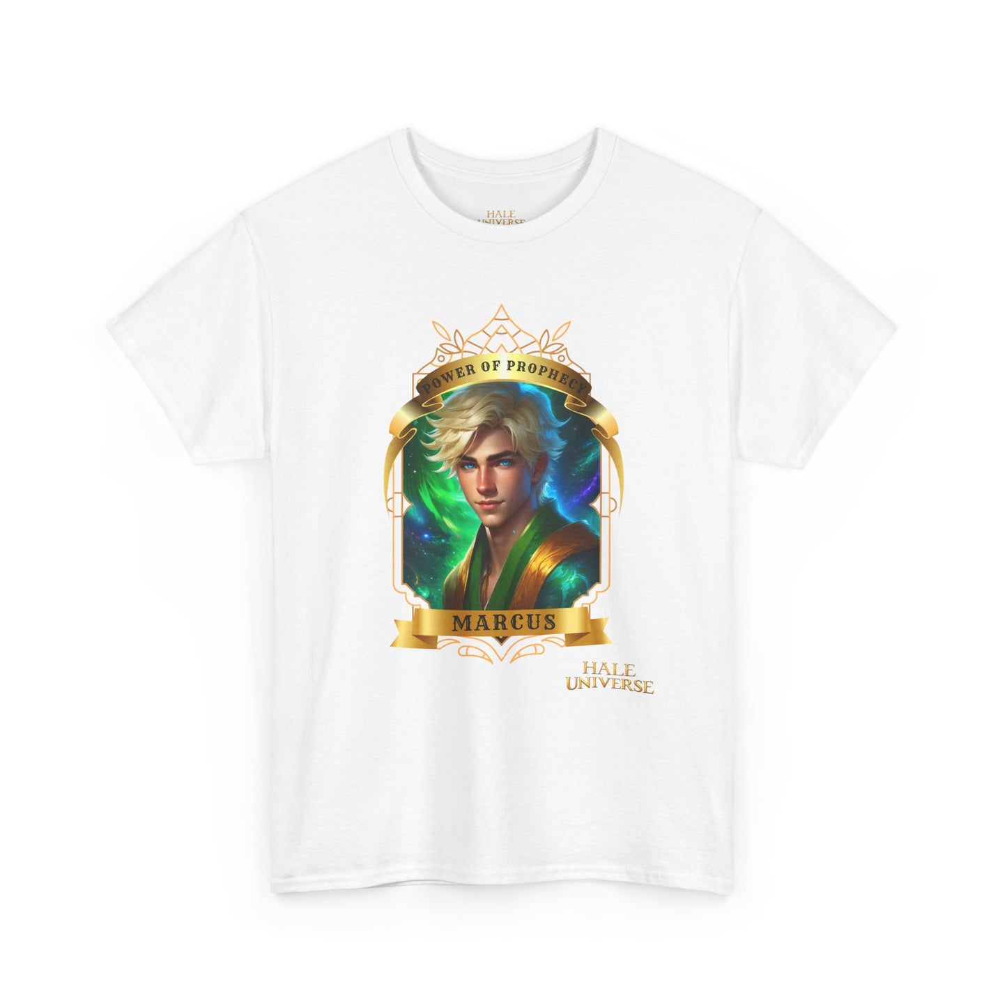 Marcus, Power of Prophecy - Graphic Cotton T-Shirt- White- Unisex