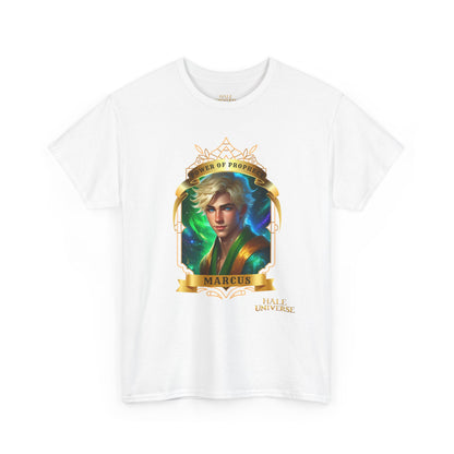 Marcus, Power of Prophecy - Graphic Cotton T-Shirt- White- Unisex