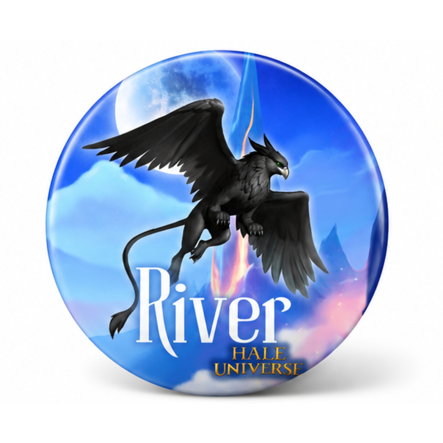 River, Griffin Form - Pin Button