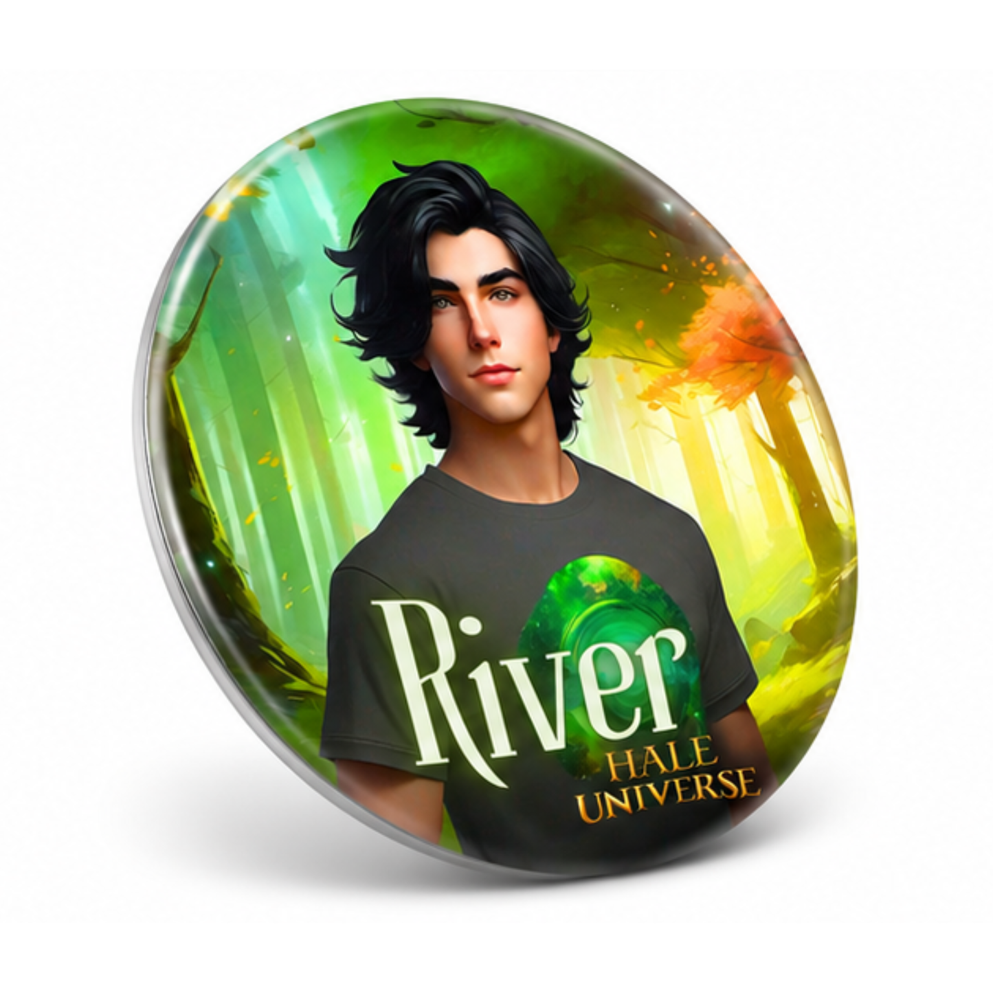 River, Human Form - Pin Button