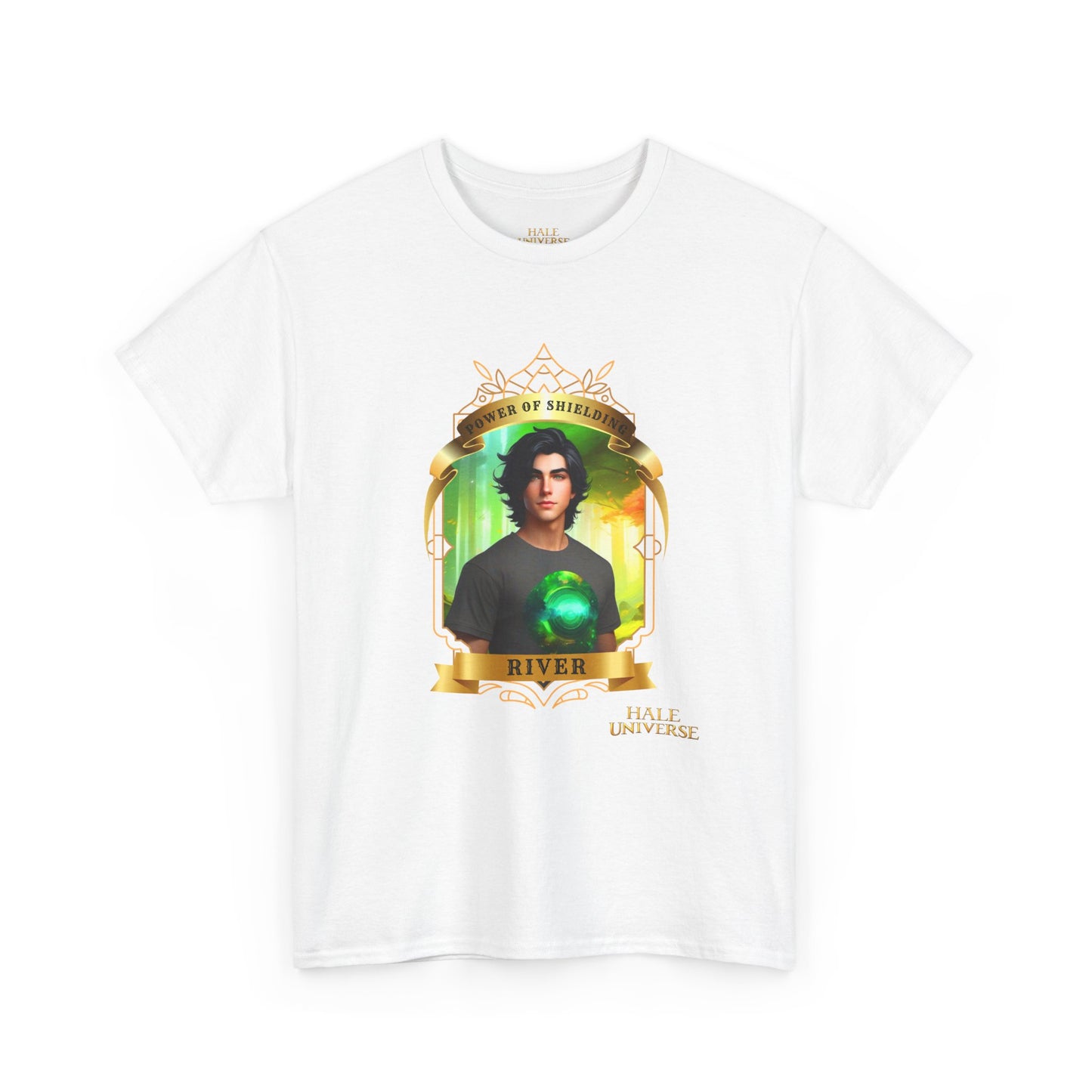 River, Power of Shielding - Graphic Cotton Tee-White- Unisex