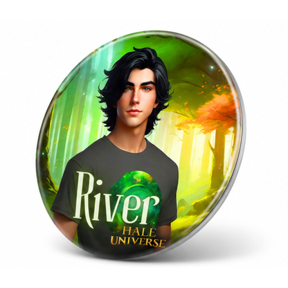River, Human Form - Pin Button