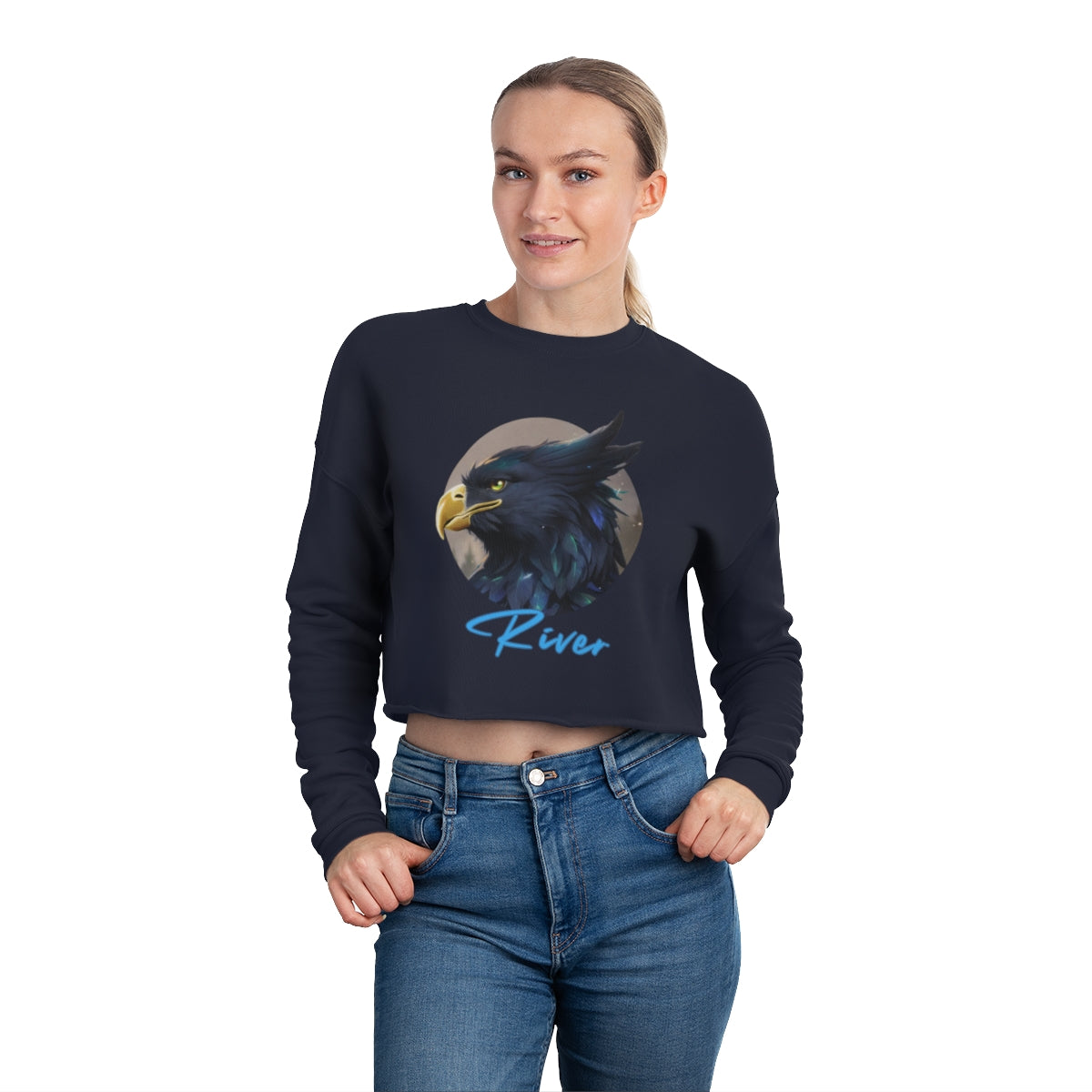 River - Graphic Cropped Sweatshirt-HALE