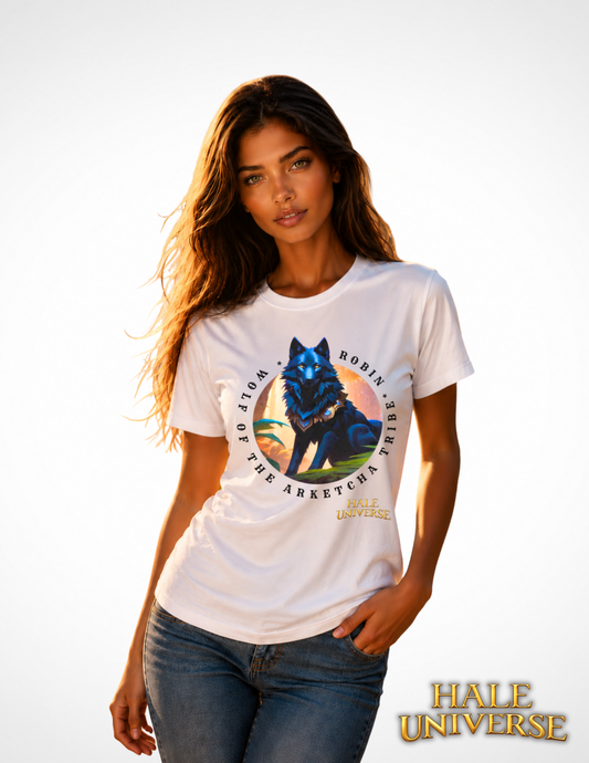 Robin, Wolf of the Arketcha Tribe - Graphic Cotton Tee - White