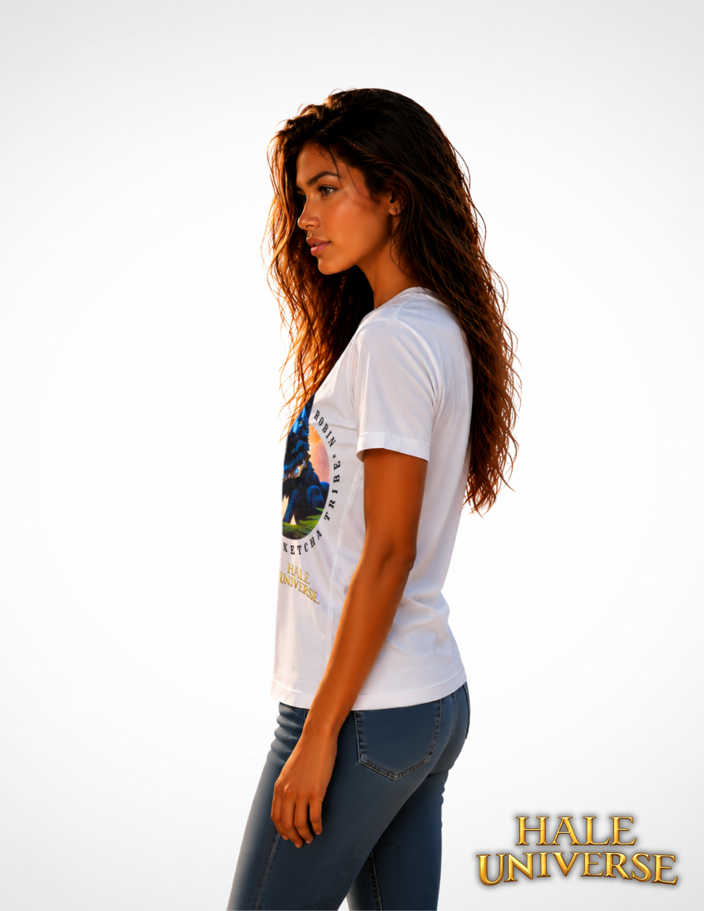 Robin, Wolf of the Arketcha Tribe - Graphic Cotton Tee - White