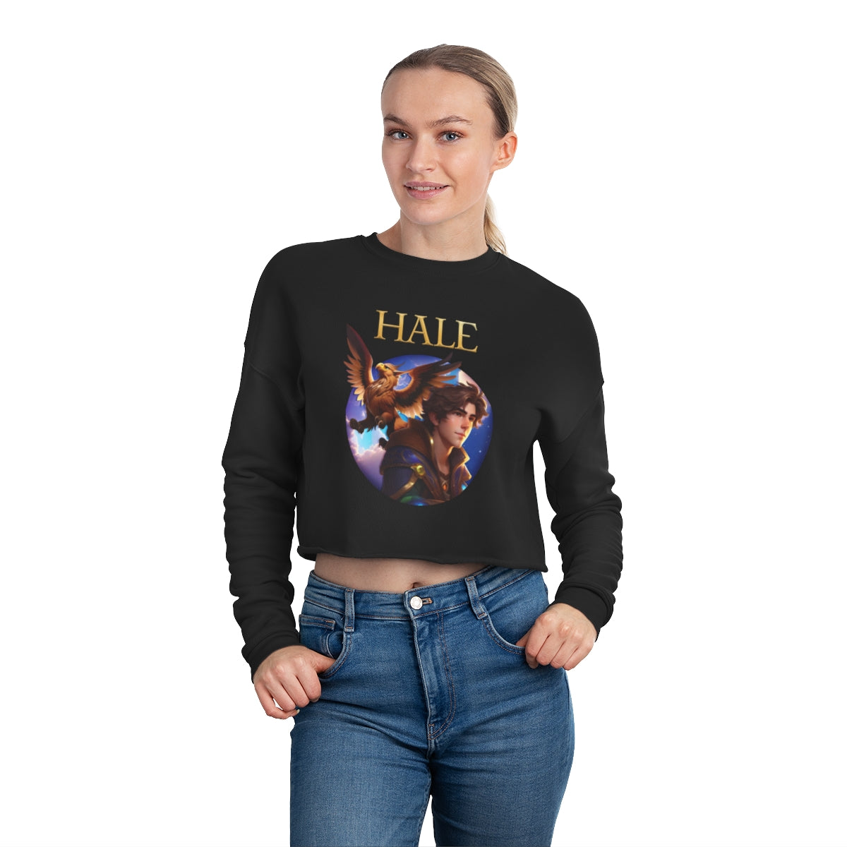 Hale - Graphic Juniors Cropped Sweatshirt-HALE
