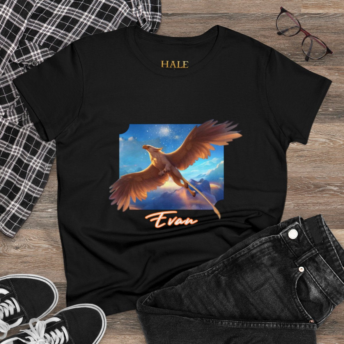 Evan - Graphic Cotton Tee-HALE