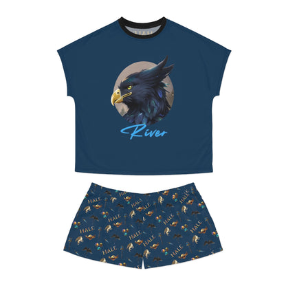 River Juniors'  Short Sleeve with Shorts Pajama Set-HALE
