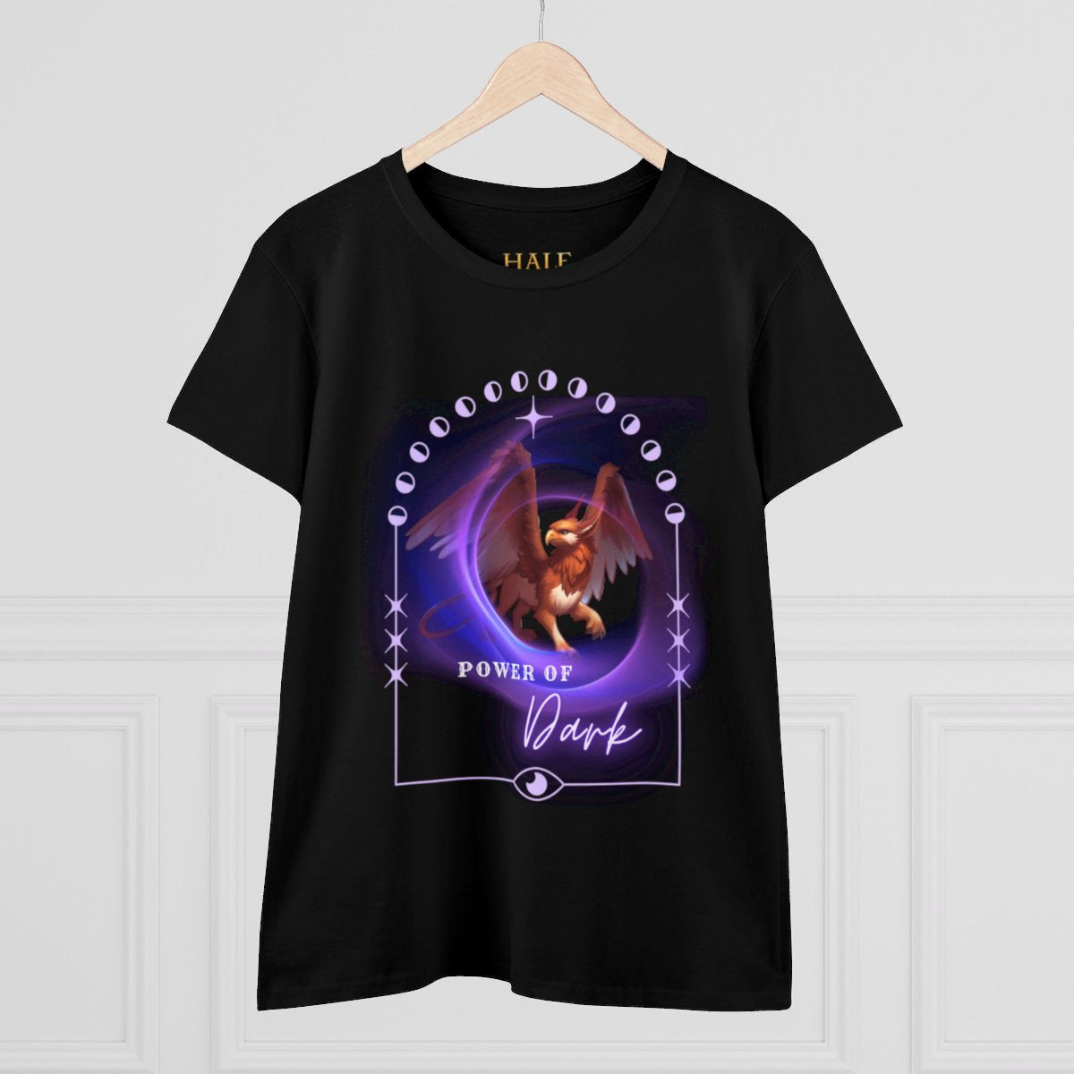 Power of Dark  - Graphic Cotton Tee-HALE